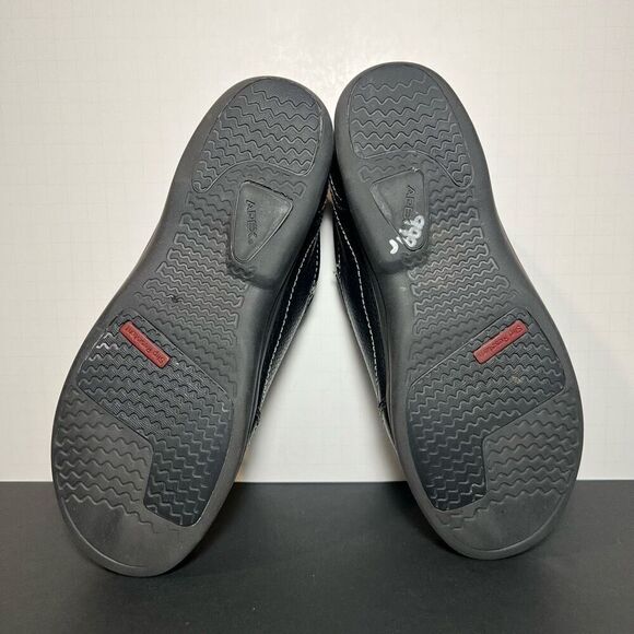 Womens APEX Robyn Chop Out Black Leather Oxford Shoes / Size 7 Extra Wide - Picture 7 of 9